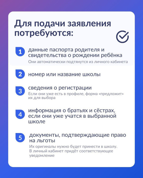 Записать своего ребенка в 1-й класс.